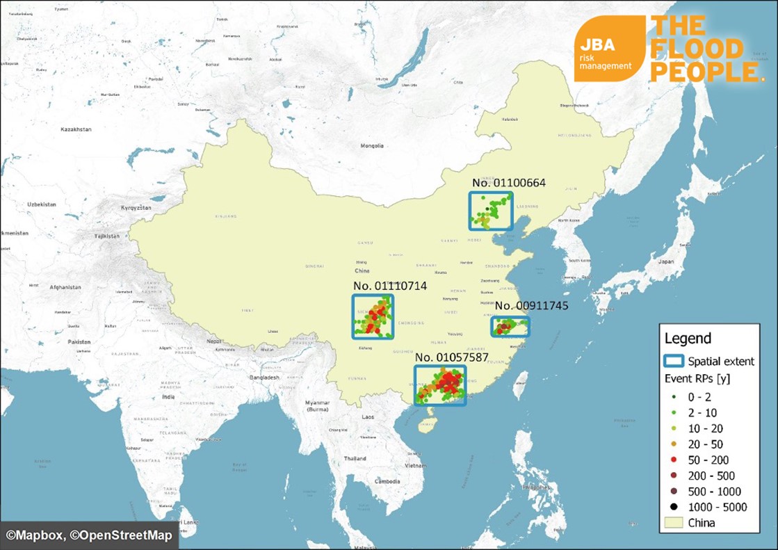 Using a Global Flood Event Set to expose the protection gap in China